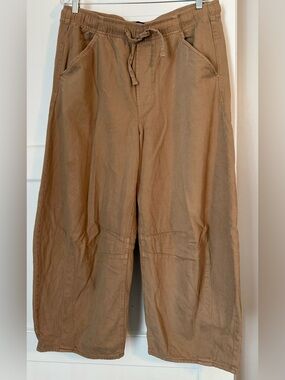 GAP Tan Mid Rise UltraSoft Easy Horseshoe Jeans Size Large EUC